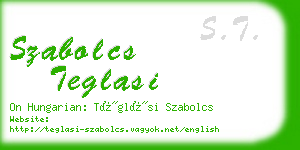 szabolcs teglasi business card